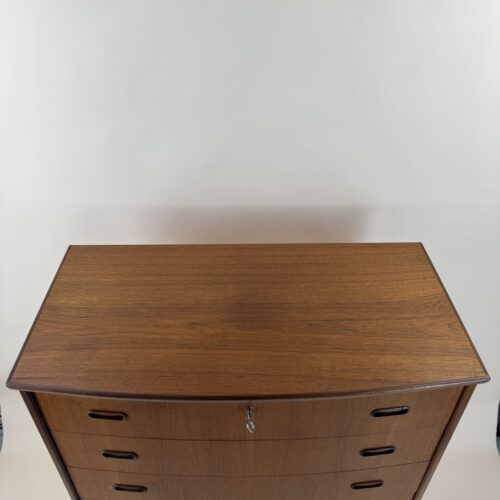 Danish Teak Bow-Front Chest of Drawers