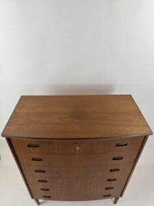 Danish Teak Bow-Front Chest of Drawers