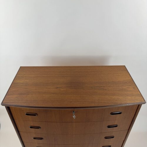 Danish Teak Bow-Front Chest of Drawers