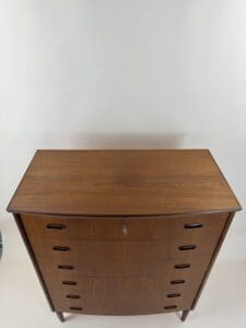 Danish Teak Bow-Front Chest of Drawers