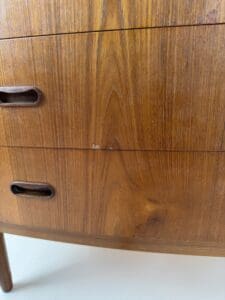 Danish Teak Bow-Front Chest of Drawers