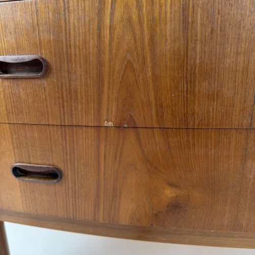 Danish Teak Bow-Front Chest of Drawers