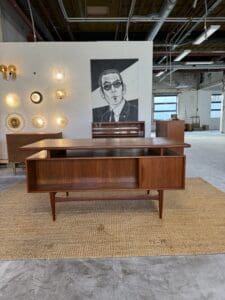 Teak Two-Sided Executive Desk – H. Riestenpatt for RT Möbel (Model RT200)