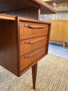 Teak Two-Sided Executive Desk – H. Riestenpatt for RT Möbel (Model RT200)