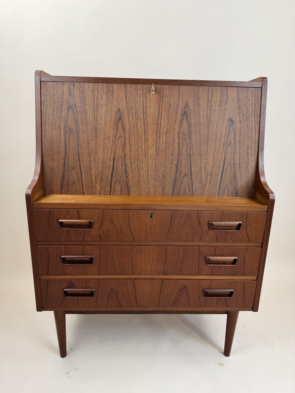 Mid-Century Danish Teak Secretary, Gunnar Nielsen Tibergaard