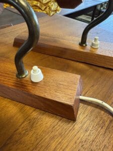 Vintage Mid-Century Amber Glass Wall Sconces