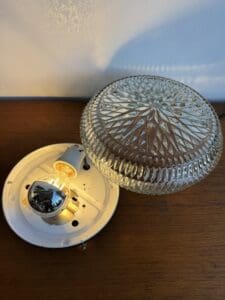 Vintage Textured Glass Ceiling/Wall Lamp