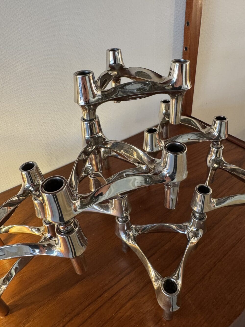 Vintage BMF Stoff Nagel Candle Holders