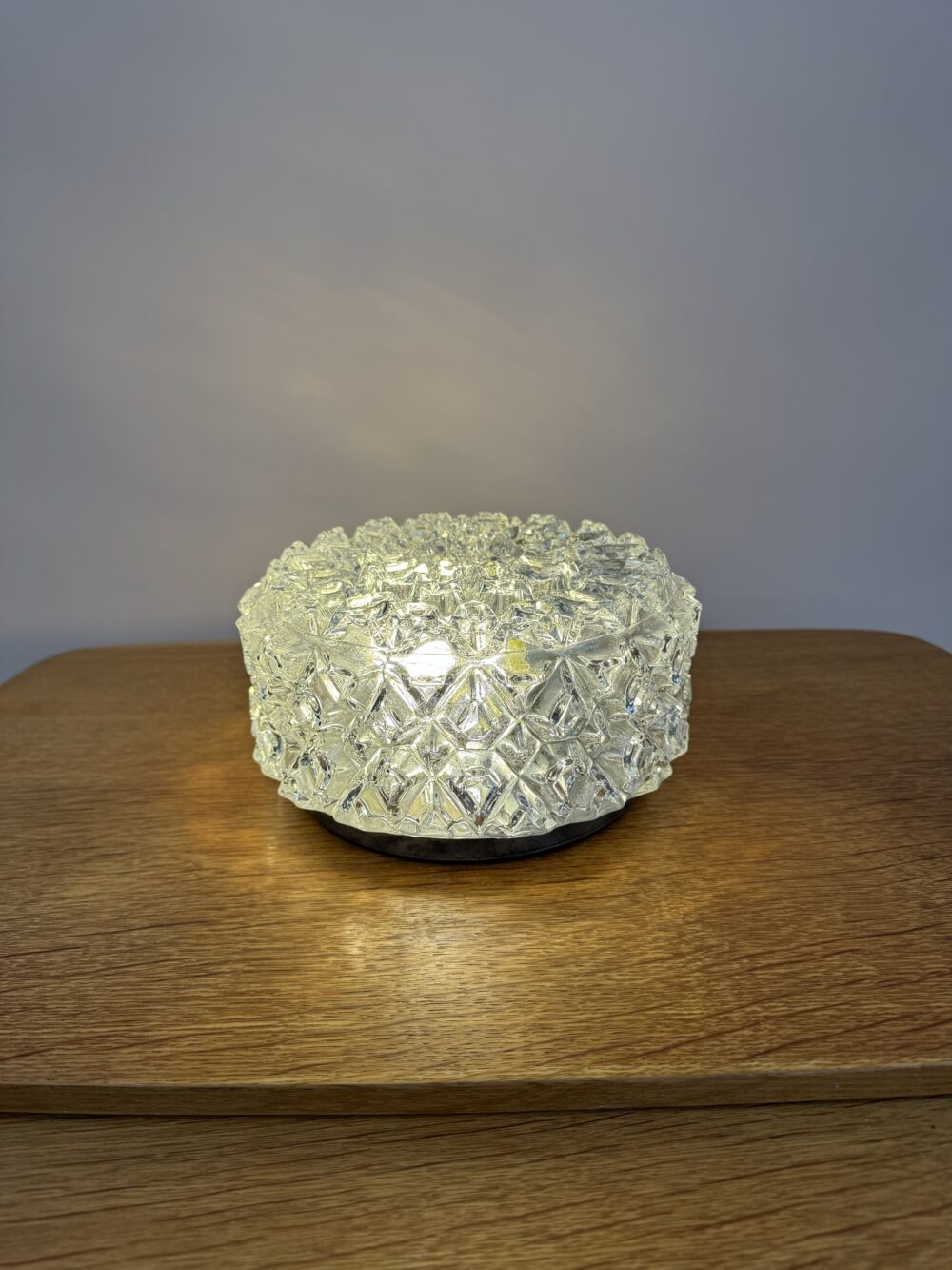 Glashütte Limburg A664 Wall or Ceiling Lamp – Brutalist Crystal Elegance