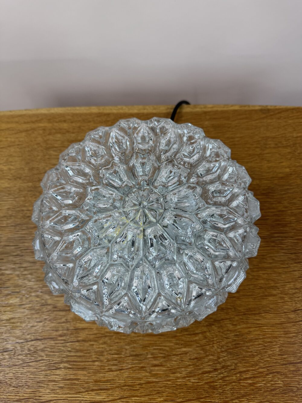 Glashütte Limburg A664 Wall or Ceiling Lamp – Brutalist Crystal Elegance