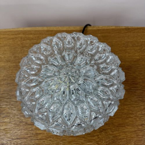 Glashütte Limburg A664 Wall or Ceiling Lamp – Brutalist Crystal Elegance