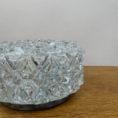 Glashütte Limburg A664 Wall or Ceiling Lamp – Brutalist Crystal Elegance