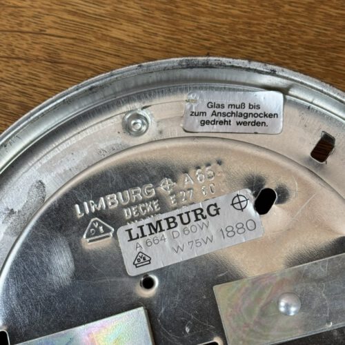 Glashütte Limburg A664 Wall or Ceiling Lamp – Brutalist Crystal Elegance