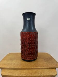 Carstens Tönnieshof West Germany Vase – Bold Red Lava Texture