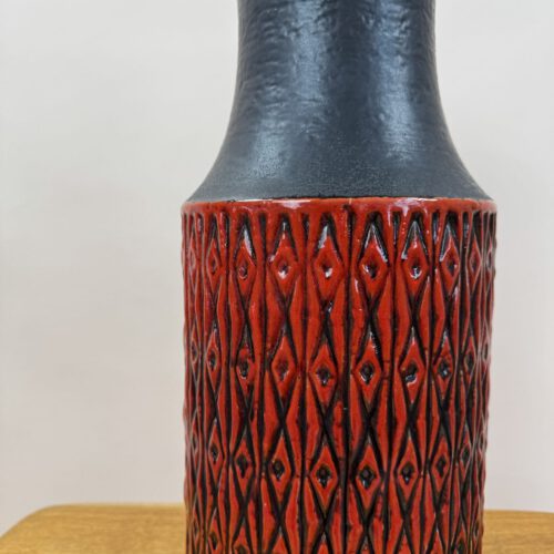 Carstens Tönnieshof West Germany Vase – Bold Red Lava Texture