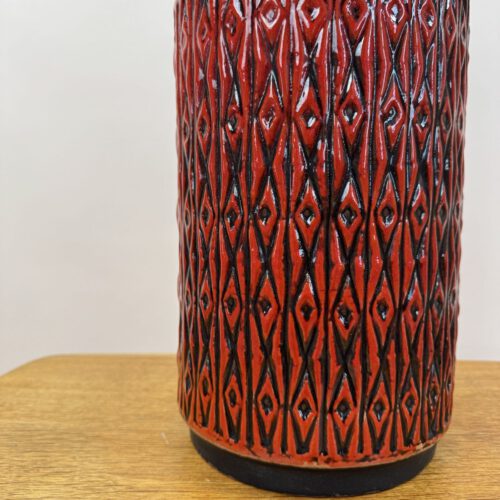 Carstens Tönnieshof West Germany Vase – Bold Red Lava Texture