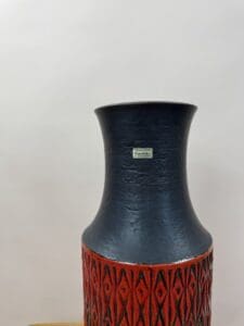 Carstens Tönnieshof West Germany Vase – Bold Red Lava Texture