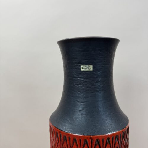 Carstens Tönnieshof West Germany Vase – Bold Red Lava Texture