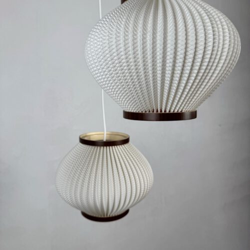 Pearl Shade Pendant Lamp, Lars Schiøler, Denmark, 1970s