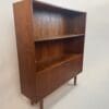 Mid-Century Teak Bookcase with Drop-Down Cabinet – Scandinavian Simplicity