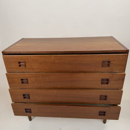 Mid-Century Modern Chest of Drawers – Rich Wood Tone Elegance