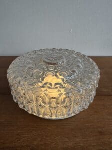 Vintage Glass Flush Mount Ceiling Light, Europe, 1970s