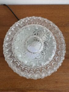 Vintage Glass Flush Mount Ceiling Light, Europe, 1970s
