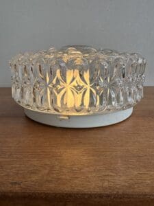 Vintage Glass Flush Mount Ceiling Light, Europe, 1970s
