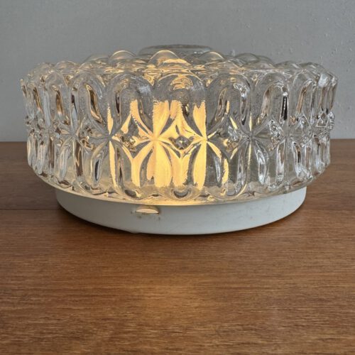 Vintage Glass Flush Mount Ceiling Light, Europe, 1970s