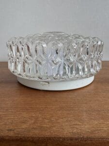 Vintage Glass Flush Mount Ceiling Light, Europe, 1970s