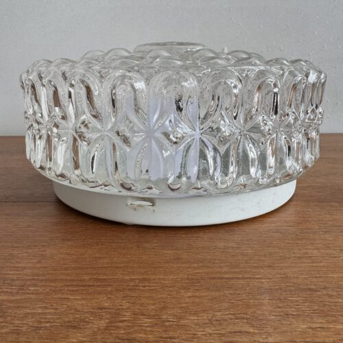 Vintage Glass Flush Mount Ceiling Light, Europe, 1970s