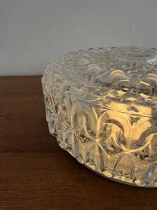 Vintage Glass Flush Mount Ceiling Light, Europe, 1970s
