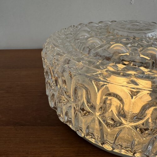Vintage Glass Flush Mount Ceiling Light, Europe, 1970s