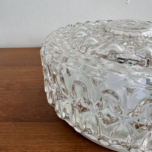 Vintage Glass Flush Mount Ceiling Light, Europe, 1970s