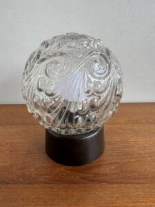 Vintage Glass Globe Ceiling Light, Europe, 1970s