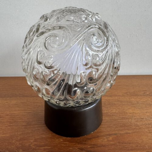 Vintage Glass Globe Ceiling Light, Europe, 1970s