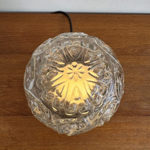 Vintage Glass Globe Ceiling Light, Europe, 1970s