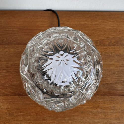 Vintage Glass Globe Ceiling Light, Europe, 1970s