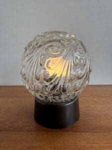 Vintage Glass Globe Ceiling Light, Europe, 1970s