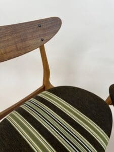 Set of 4 Danish Mid-Century Dining Chairs – Original Upholstery & Sculptural Teak