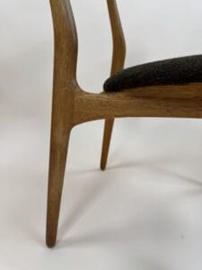 Set of 4 Danish Mid-Century Dining Chairs – Original Upholstery & Sculptural Teak