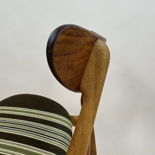 Set of 4 Danish Mid-Century Dining Chairs – Original Upholstery & Sculptural Teak