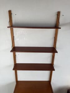 Vintage Modular Wall Unit – Danish Design in Teak with Brass Details