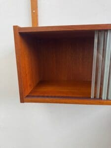 Vintage Modular Wall Unit – Danish Design in Teak with Brass Details