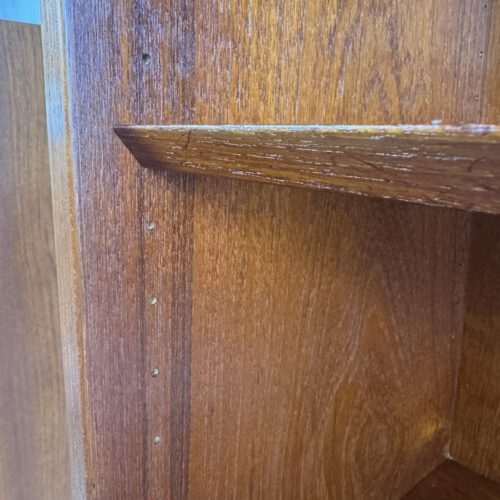Hundevad & Co Teak Bookcase with Drop-Front Cabinet – Danish Functional Design