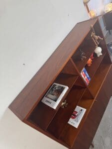 Hundevad & Co Teak Bookcase with Drop-Front Cabinet – Danish Functional Design
