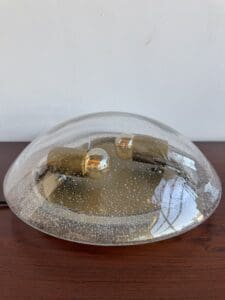 Vintage Bubble Glass Flush Mount Light, Europe, 1970s