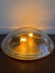 Vintage Bubble Glass Flush Mount Light, Europe, 1970s
