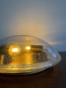 Vintage Bubble Glass Flush Mount Light, Europe, 1970s