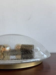 Vintage Bubble Glass Flush Mount Light, Europe, 1970s